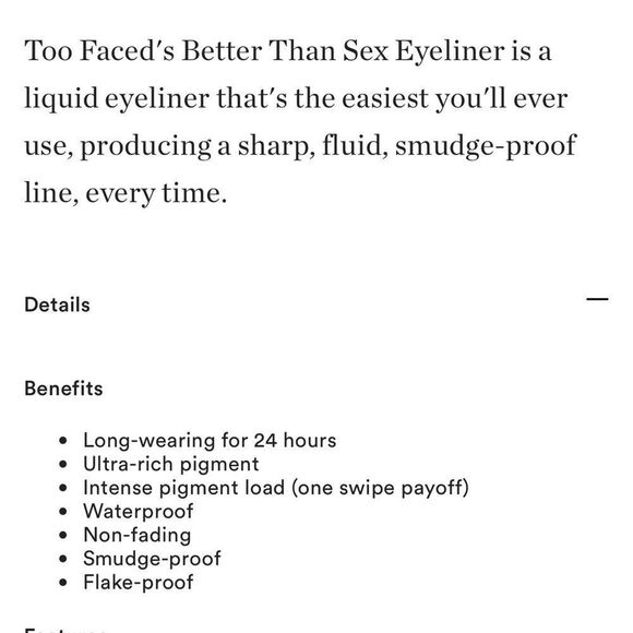 🌷 Too Faced Better Than Sex Chocolate Eyeliner - Brown New FullSz - Picture 6 of 7
